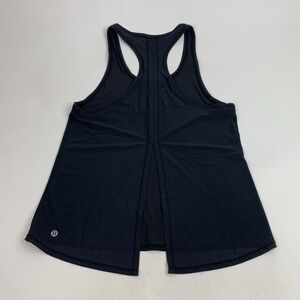 Lululemon Black Racerback Tank Top Split Shear Back Lightweight Size Small